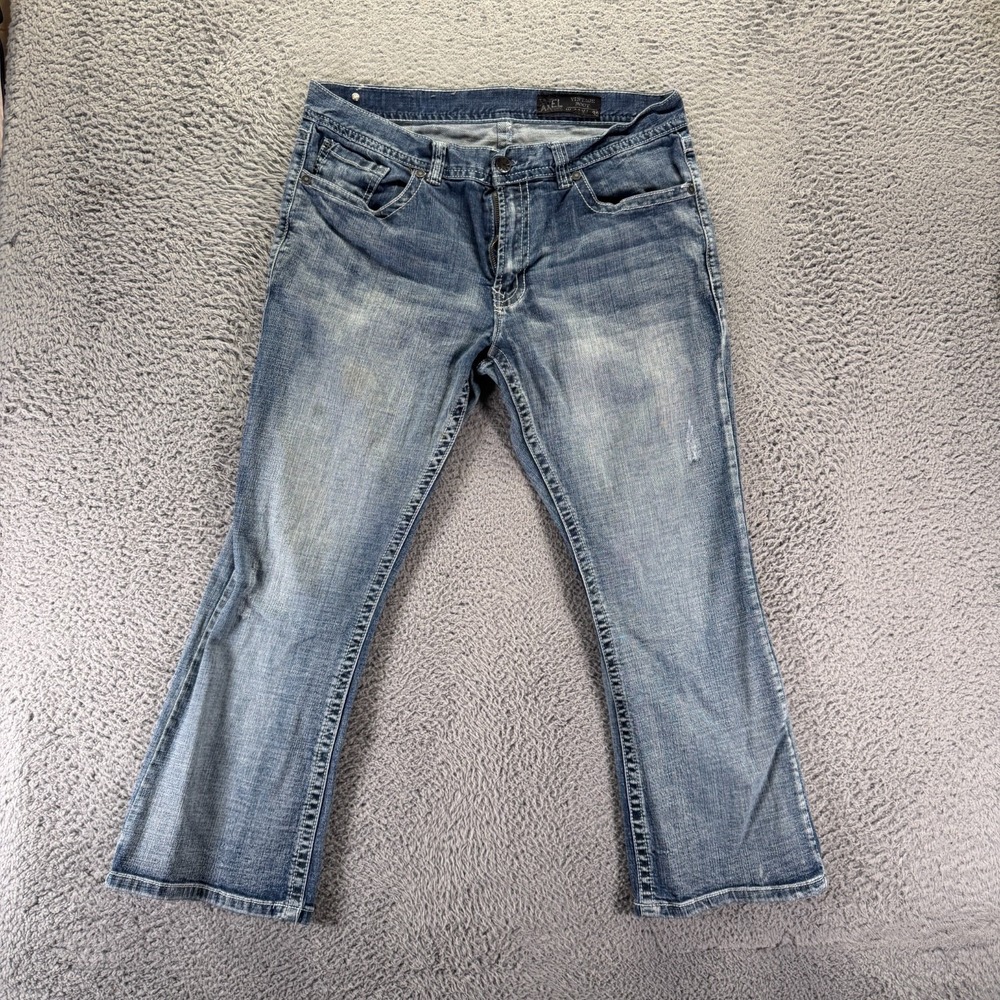 Vintage Axel Jeans Mens 36x30 Blue Cotton Denim Bootcut Cowboy Western Stretch